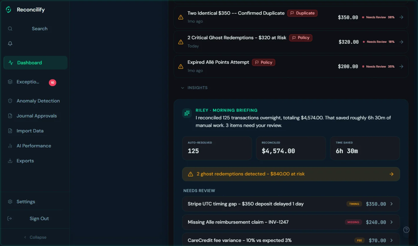 Riley morning brief dashboard